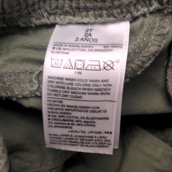 Old Navy Kids Casual Olive Pants - Picture 4 of 4